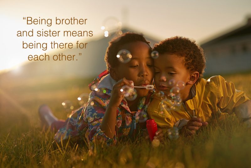 Being Brother And Sister Means Being There For Each Other
