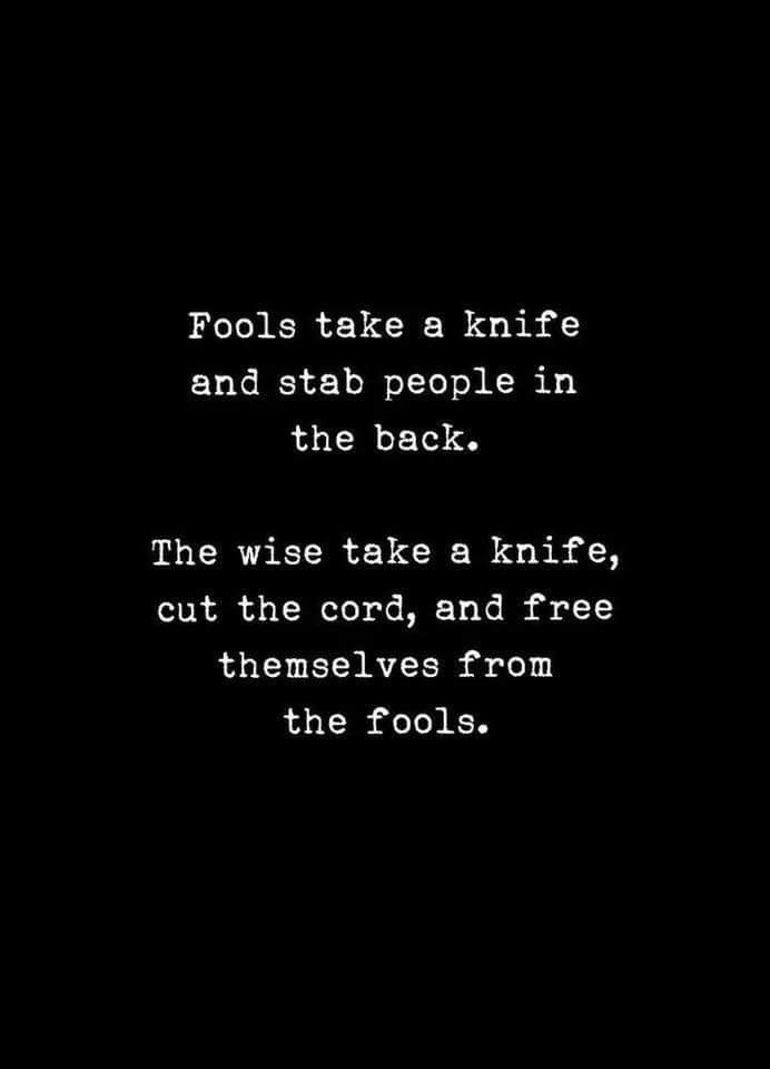 Fool Take A Knife And Stab