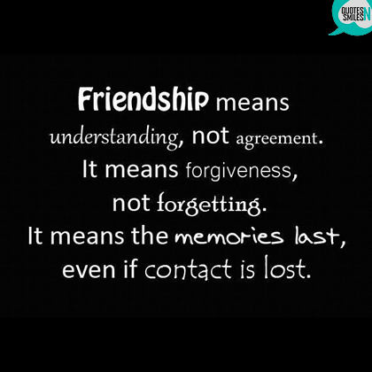 Friendship Means Understanding Not Agreement