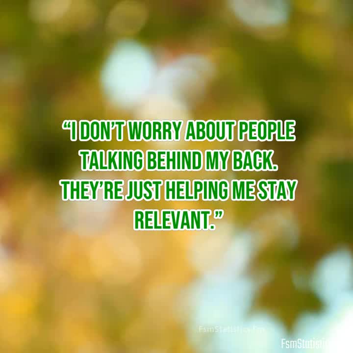 I Dont Worry About People