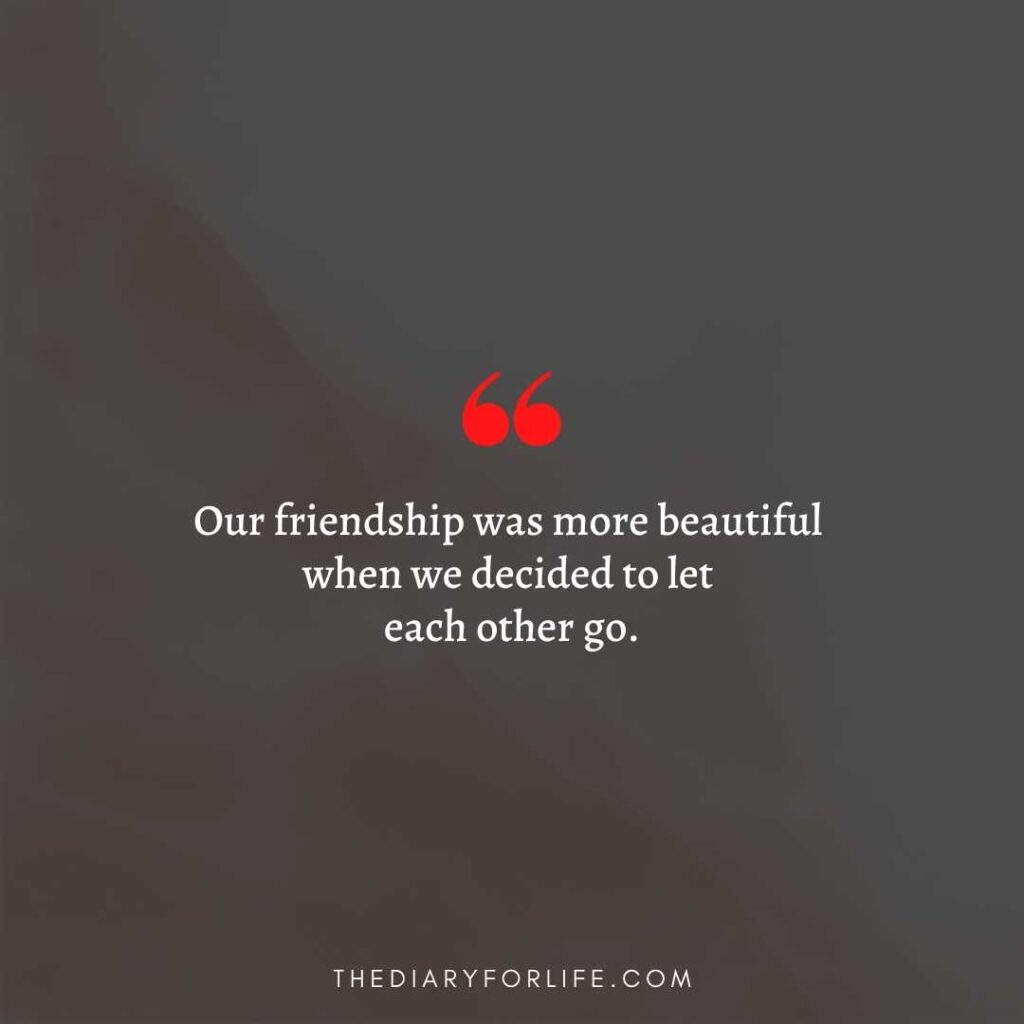 Our Friendship Was More Beautiful When We Decided To Let Each Other Go