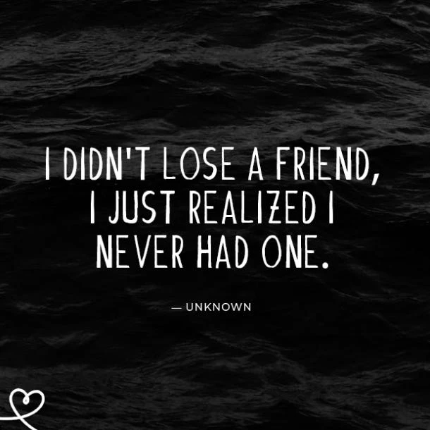 Selfish Bad Friends Quotes I Didn't Lose A Friend, I Just Realized I Never Had One