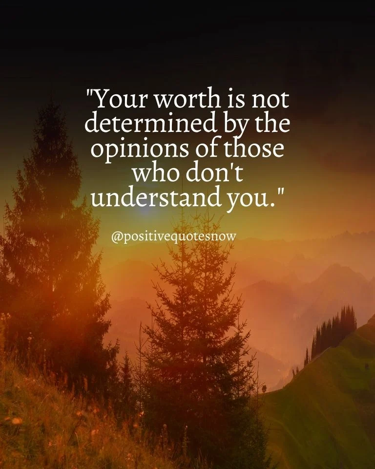 Your Worth Is Not Determined By The Opinions Of Those Who Don’t Understand You