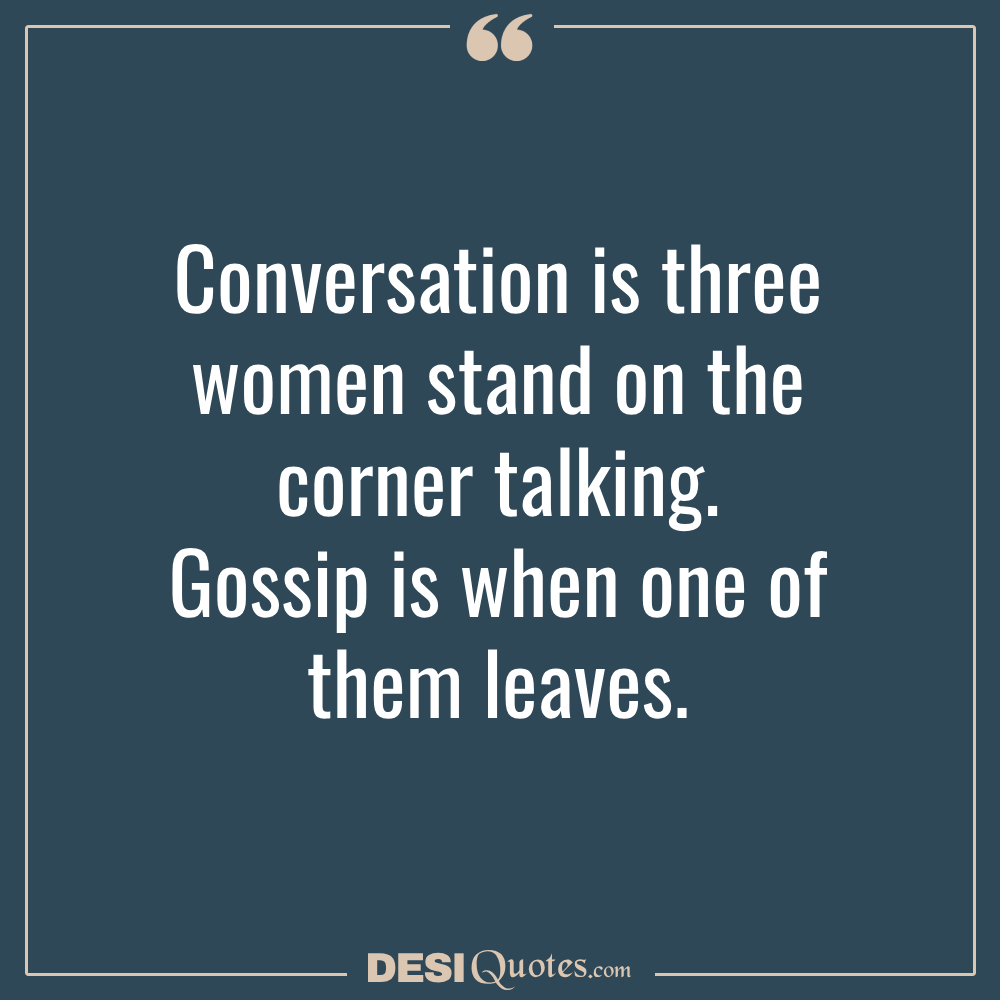 Conversation Is Three Women Stand On The Corner Talking. Gossip Is