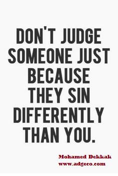 Don't Judge Someone Just Because They Sin