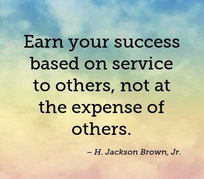 Earn Your Success Based On Service