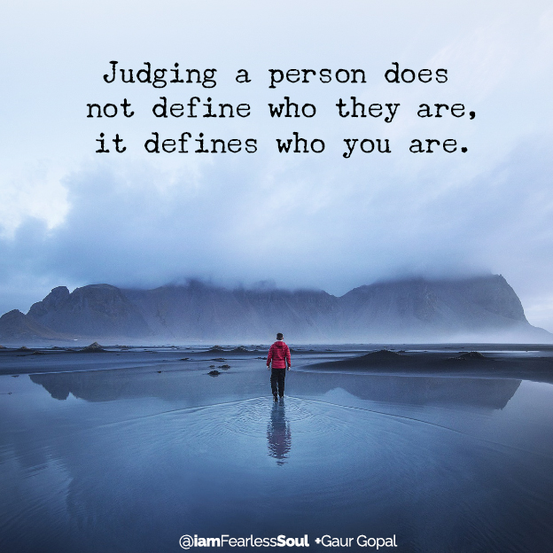 Judging A Person Does Not