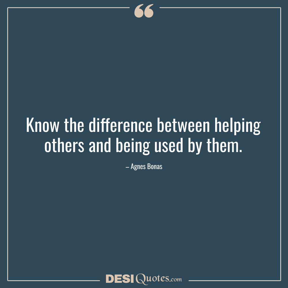 Know The Difference Between Helping