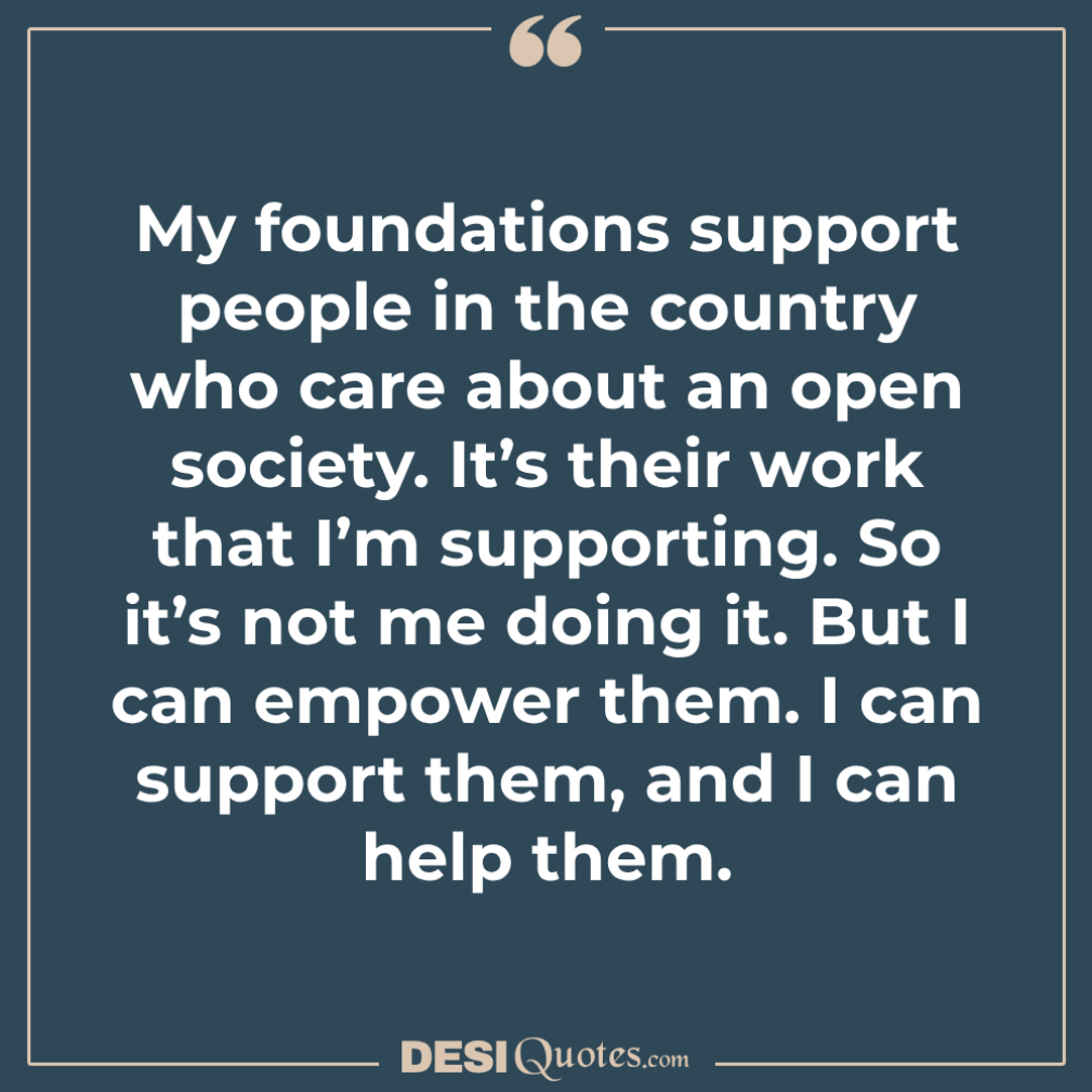 My Foundations Support People In The Country Who Care About An