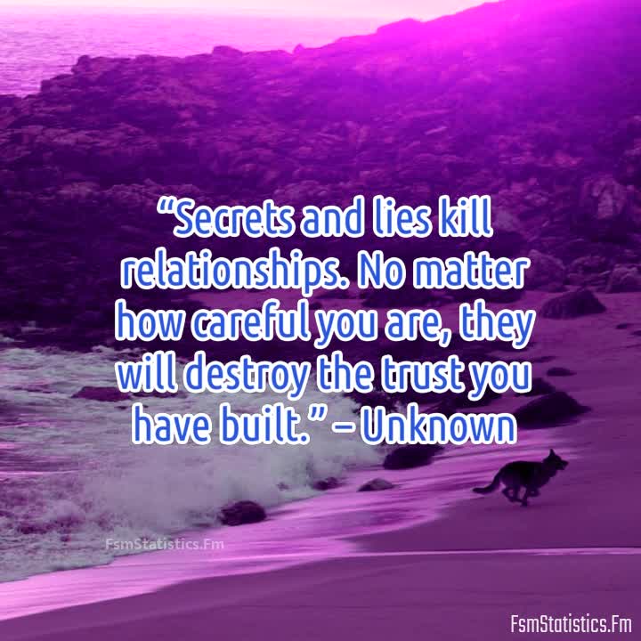 Quotes About Secrets And Lies Secrets And Lies Kill Relationships