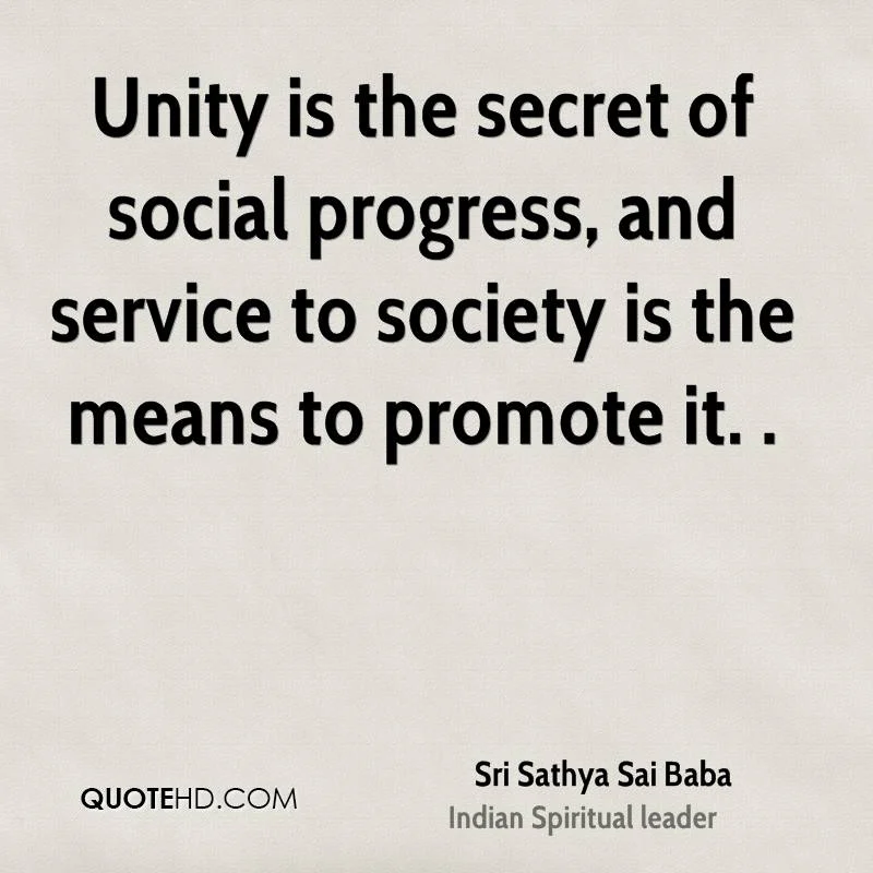Unity Is The Secret Of Social Progress, And