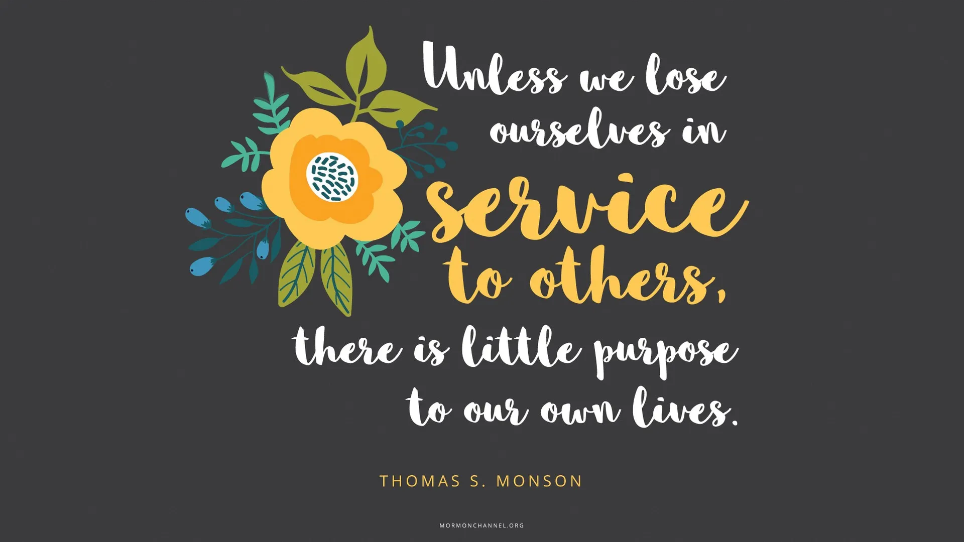 Unless We Lose Ourselves In Service To Others